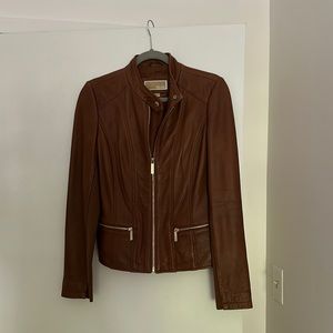 MICHAEL Michael Kors Brown Leather Jacket